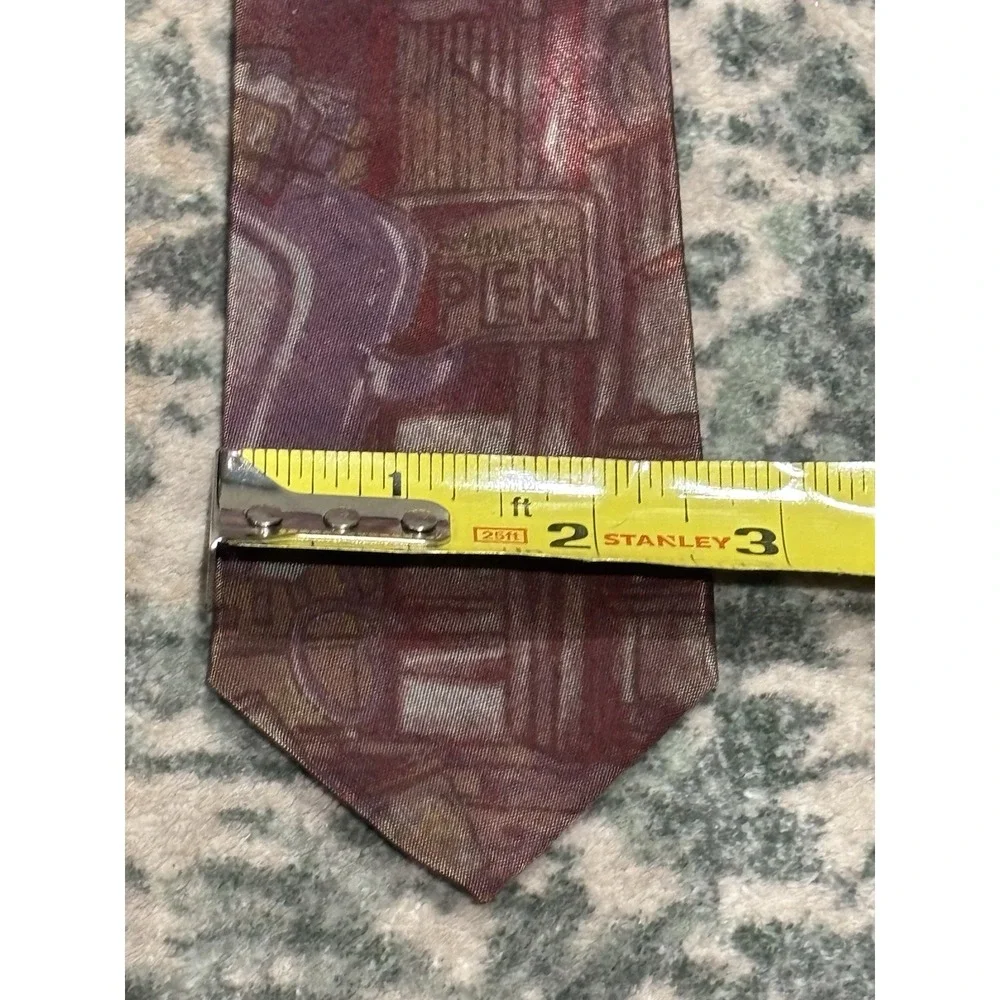 vintage Bugle Boy diner-themed Skinny necktie Made In USA
